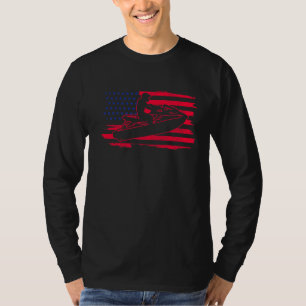 Jet Ski American Flag Vintage Patriotic Jet Skiin T-Shirt