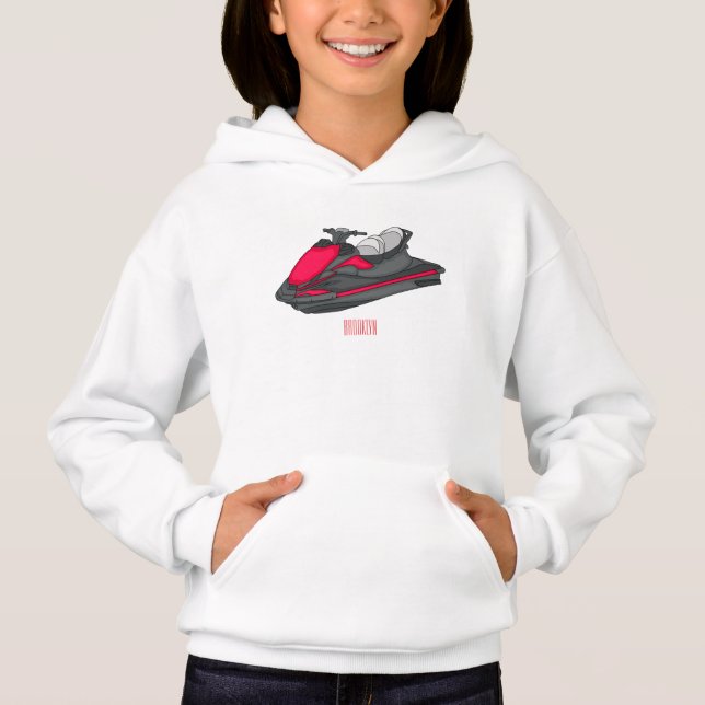 Jet ski cartoon illustration (Front)