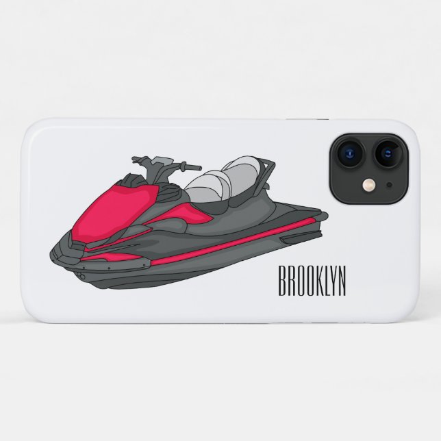 Jet ski cartoon illustration  Case-Mate iPhone case (Back (Horizontal))