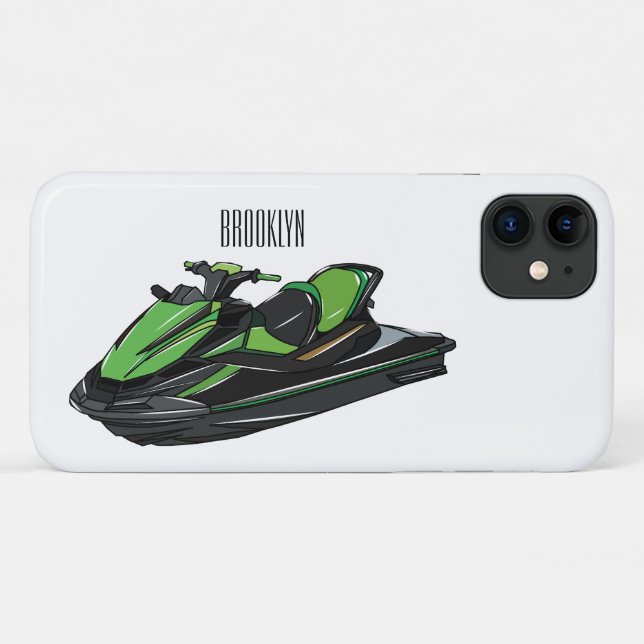 Jet ski cartoon illustration Case-Mate iPhone case (Back (Horizontal))