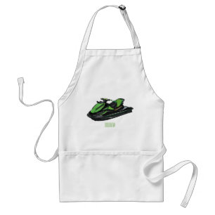 Jet ski cartoon illustration standard apron