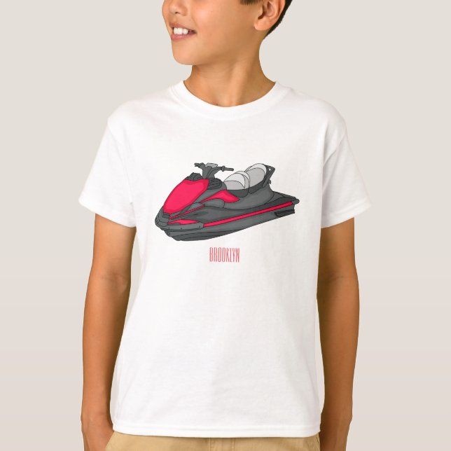 Jet ski cartoon illustration T-Shirt (Front)