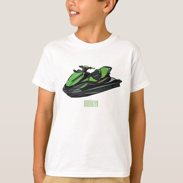 Jet ski cartoon illustration T-Shirt (Front)