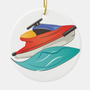 Jet Ski Ceramic Ornament