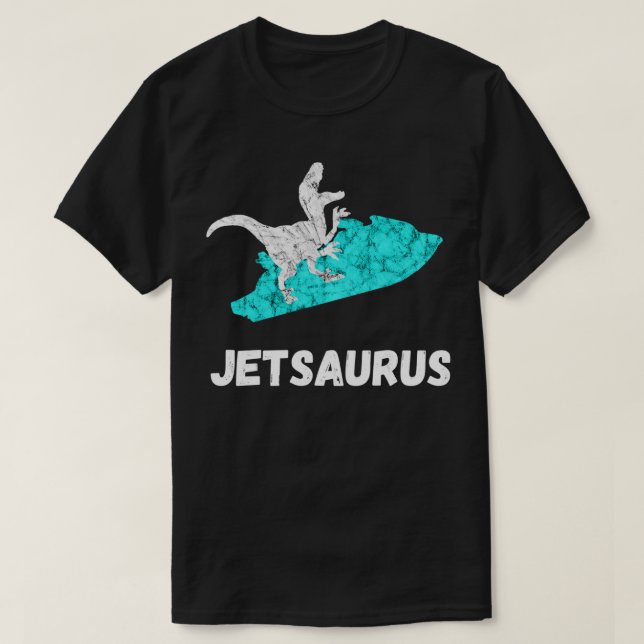 Jet Ski Dinosaurs Funny Water Jetski Dino Watercra T-Shirt (Design Front)
