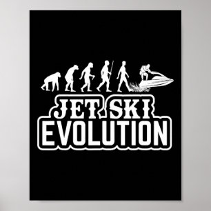 Jet Ski Evolution - Jet Skiing Lovers Sport Swimmi Poster