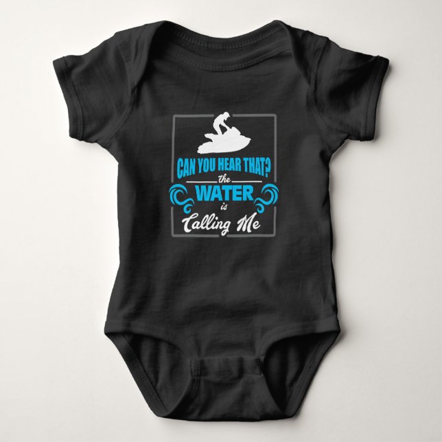 Jet Ski Gift Idea The Water Is Calling Jetski Tee (Front)
