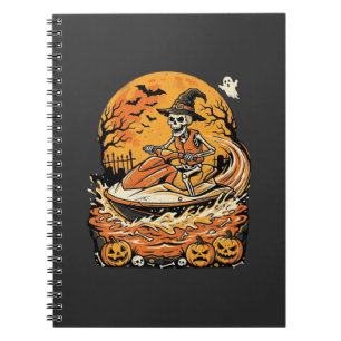 Jet Ski Halloween Skeleton Witch Pumpkin Design_1 Notebook