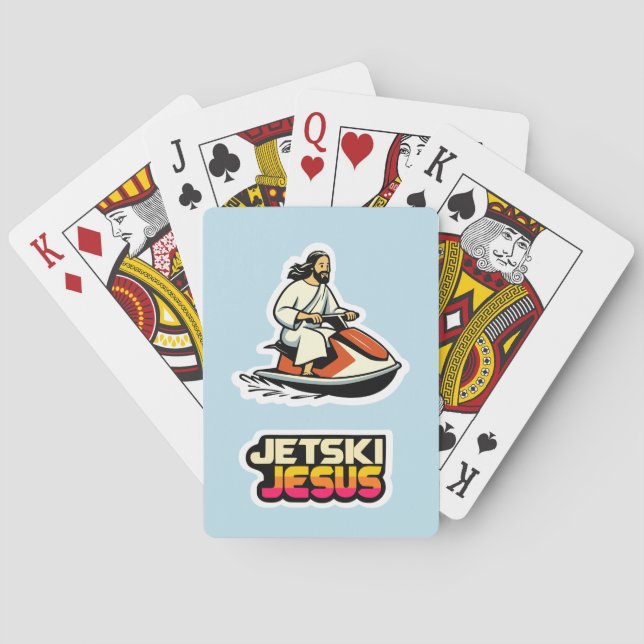 Jet-Ski Jesus Playing Cards (Back)