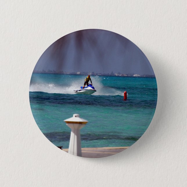 Jet Ski Paradise 2 Inch Round Button (Front)
