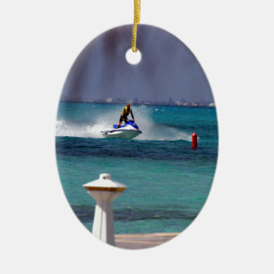Jet Ski Paradise Ceramic Ornament