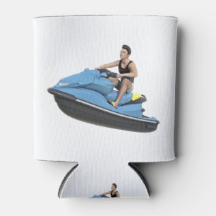 Jet Ski Rider Can Cooler