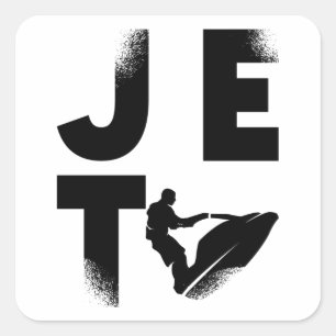 Jet Ski Rider Water Sports Jetski Jet Skiing Square Sticker