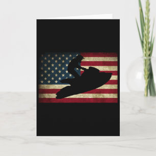 Jet Ski T Shirt Jet Skier Tee Jet Skiing Usa Flag Card