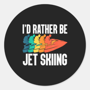 Jet skier driver watercraft motorsport jet skiing classic round sticker