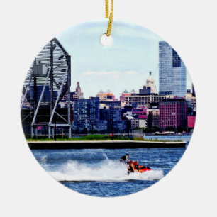 Jet Skiing by Colgate Clock Ceramic Ornament