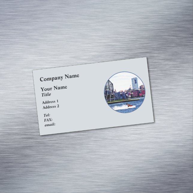 Jet Skiing by Colgate Clock Magnetic Business Card (In Situ)