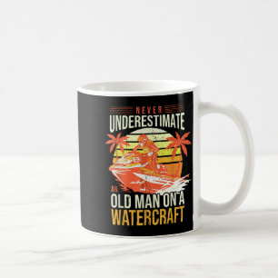 Jet skiing dad watercraft rider old man father jet coffee mug