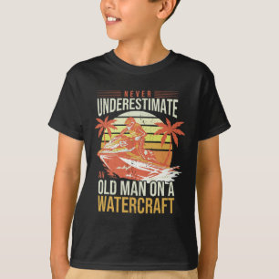 Jet Skiing Dad Watercraft Rider Old Man I Father J T-Shirt