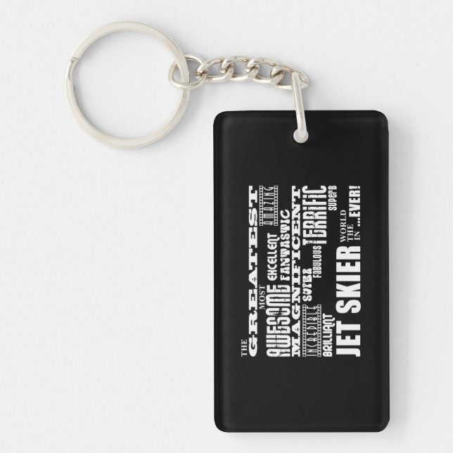 Jet Skiing : Greatest Jet Skier Keychain (Front)