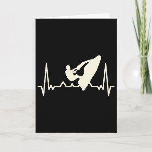 Jet Skiing Lover I Heartbeat Jet Skiing  Card