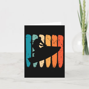 Jet Skiing Retro Watercraft Jet Skier Jetskiing Je Card