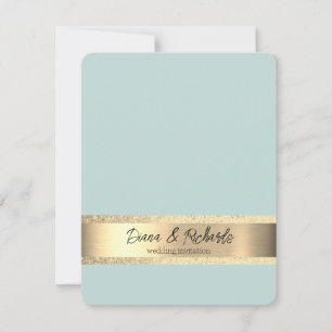 Jet Stream Gold Foil Rustic Wedding Invitation