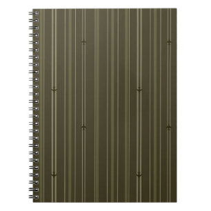 Jet Stream Stripes in Olive Green Notebook
