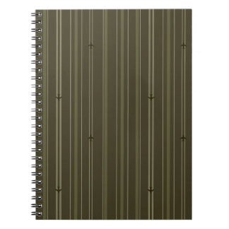 Jet Stream Stripes in Olive Green Notebook