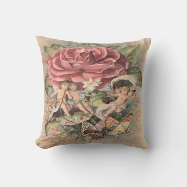 Jet victorien vintage de coussin (Recto)