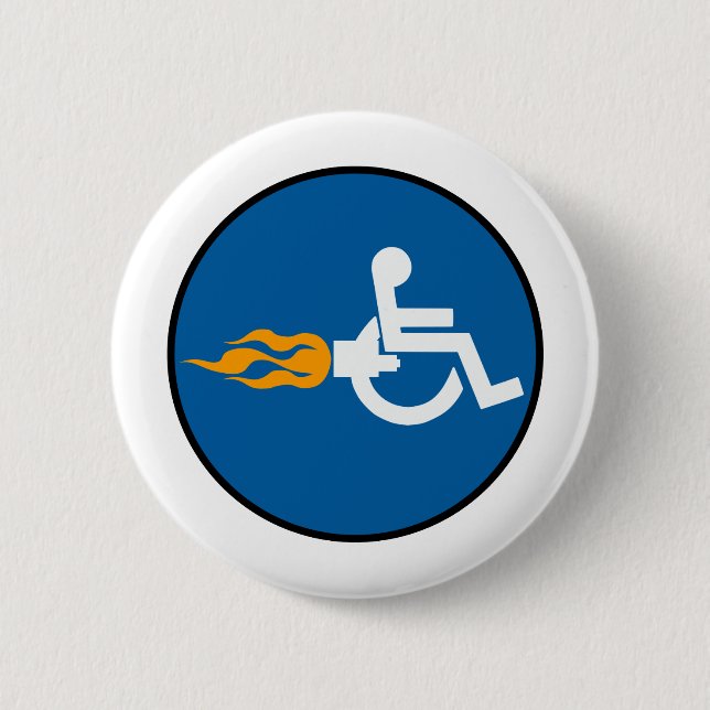 Jet Wheelchair 2 Inch Round Button (Front)