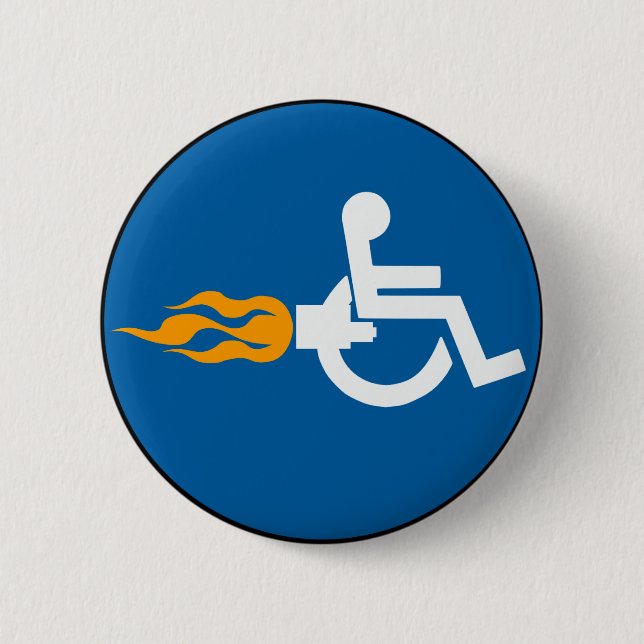 Jet Wheelchair 2 Inch Round Button (Front)