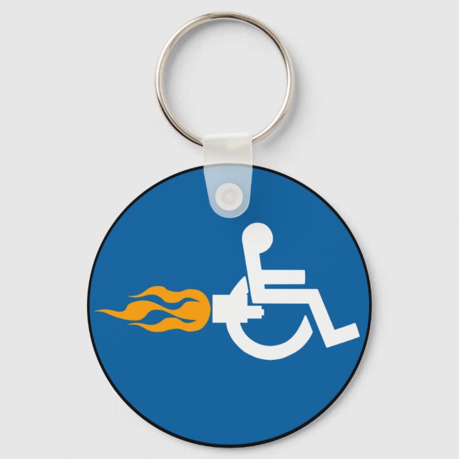 Jet Wheelchair Keychain (Front)