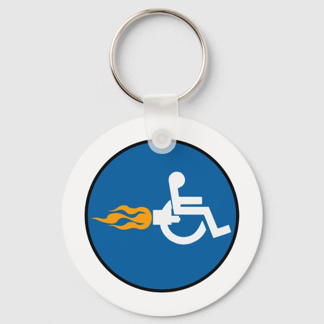 Jet Wheelchair Keychain (Front)
