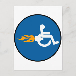 Jet Wheelchair Postcard