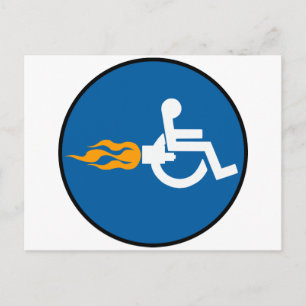 Jet Wheelchair Postcard