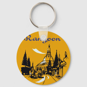 Jet Your Way to Rangoon Keychain