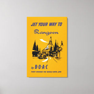 Jet Your Way to Rangoon - M Canvas Print
