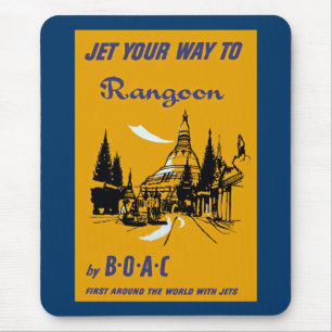 Jet Your Way to Rangoon Mouse Pad