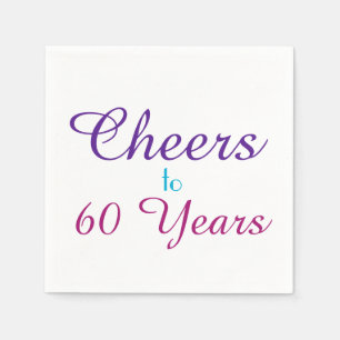 Jetable Acclamations à 60 ans de serviette de papier de