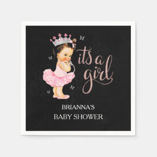 Jetable C'est une serviette pour Baby Shower de princesse