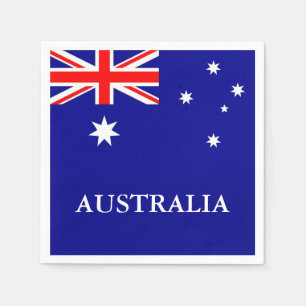 Jetable Drapeau de serviette de cocktail de l'Australie
