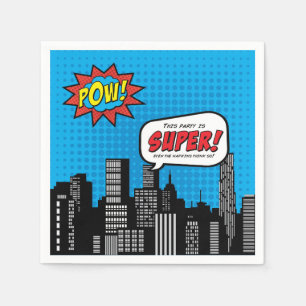 Jetable Humour de serviette de cocktail de super héros