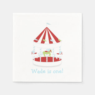 Jetable Serviette customisée de carrousel