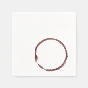 Jetable Serviette souillée de cocktail de vin rouge