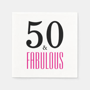 Jetables 50 et fabuleux 50e Anniversaire Papier serviettes