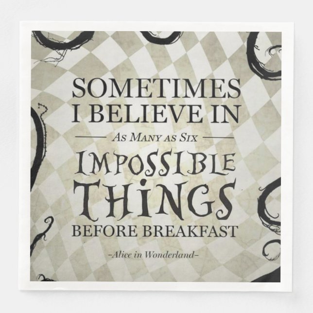 Jetables Alice dans les serviettes du pays des merveilles (Devant)