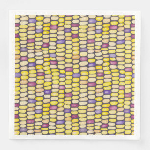 Jetables Aquarelle de maïs indien Motif dîner serviettes