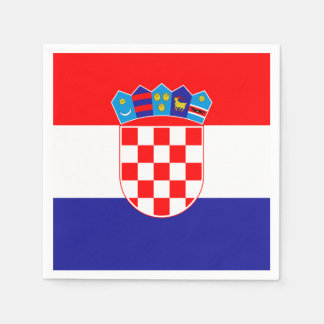 Jetables Drapeau de Croatie Papier serviettes