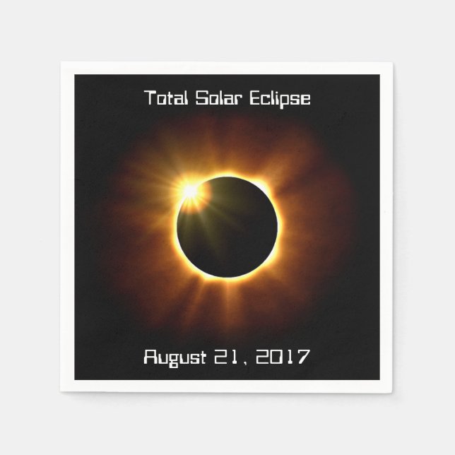 Jetables Éclipse solaire totale - serviettes (Devant)
